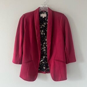 Skies Are Blue Hannah Open Red Blazer